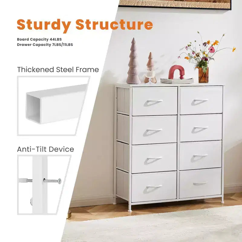 MAYEERTY Drawer Dresser, Fabric Storage Dresser for Bedroom, Living Room