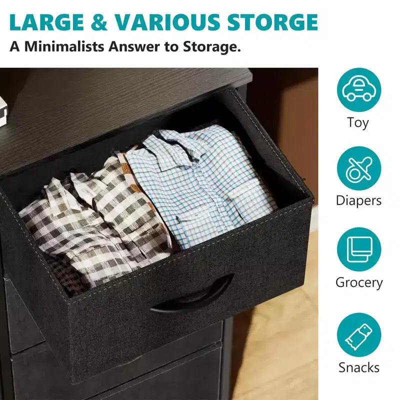 MAYEERTY Drawer Dresser, Fabric Storage Dresser for Bedroom, Living Room