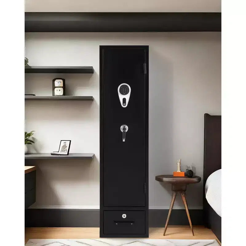COZONY Quick Access Safe Cabinet for 8-12 & Sprays,Removable Shelf, Keypad Lock Box