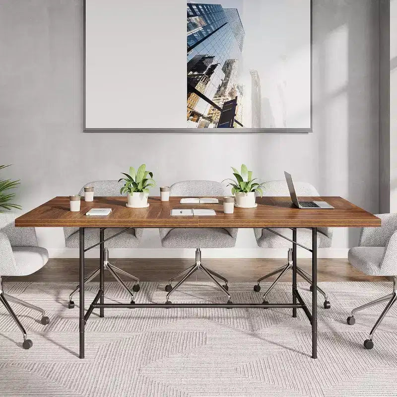 Lantine 6FT Conference Table, Rectangle 70.8 W x 35.4 D Meeting Table, Seminar Table for Office Conference Room